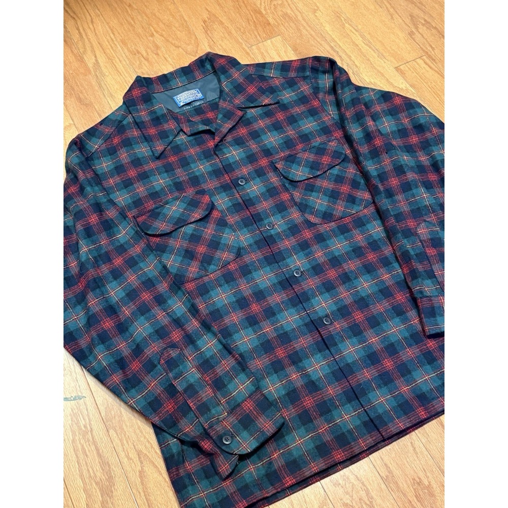 Vintage EUC Pendleton Board Shirt Loop Collar Mens XL Plaid Wool USA - Picture 3 of 10